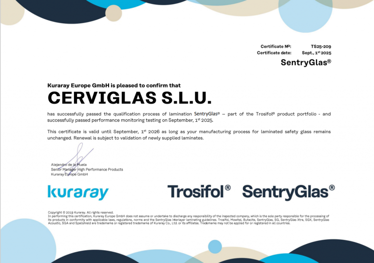 Cerviglas renueva su certificación SentyGlas®